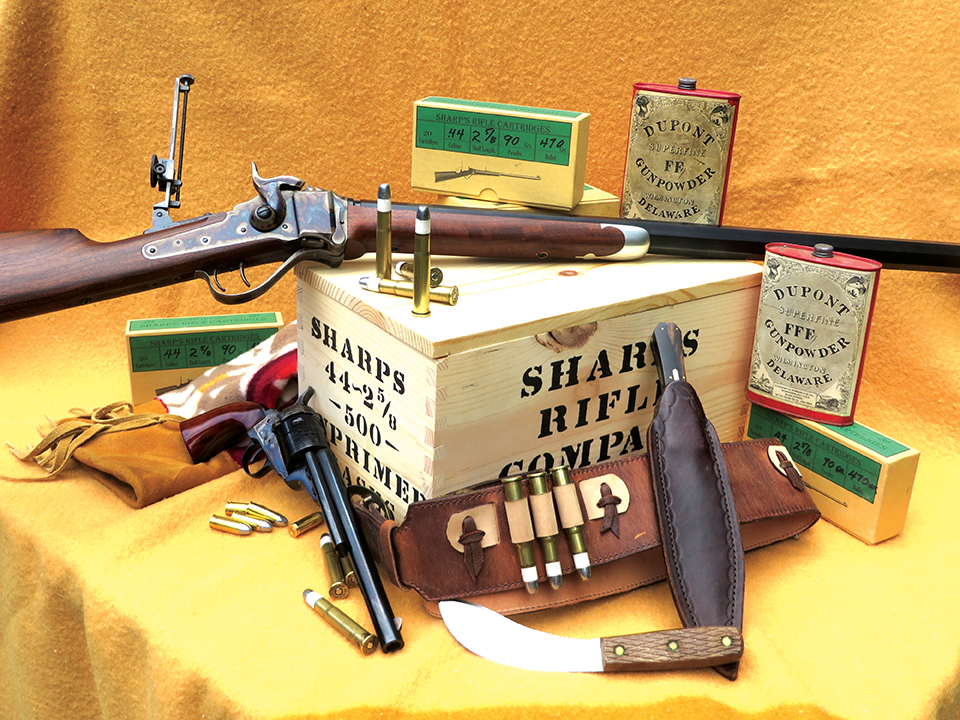 The 44-90 Sharps, the biggest of the bottleneck .44s, was replaced by the 45-110.